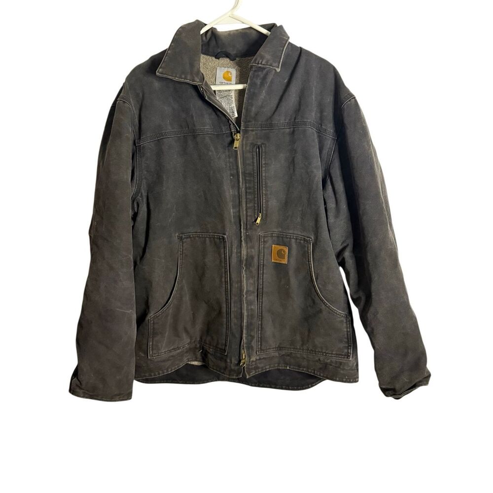 Carhartt C61 FRB LARGE Sandstone Ridge Coat Men's Sherpa Lined Work Jacket